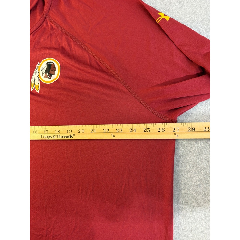Under Armour NFL Washington Redskins HeatGear Hoodie Men 2XL Burgundy Red Henley - Picture 5 of 15